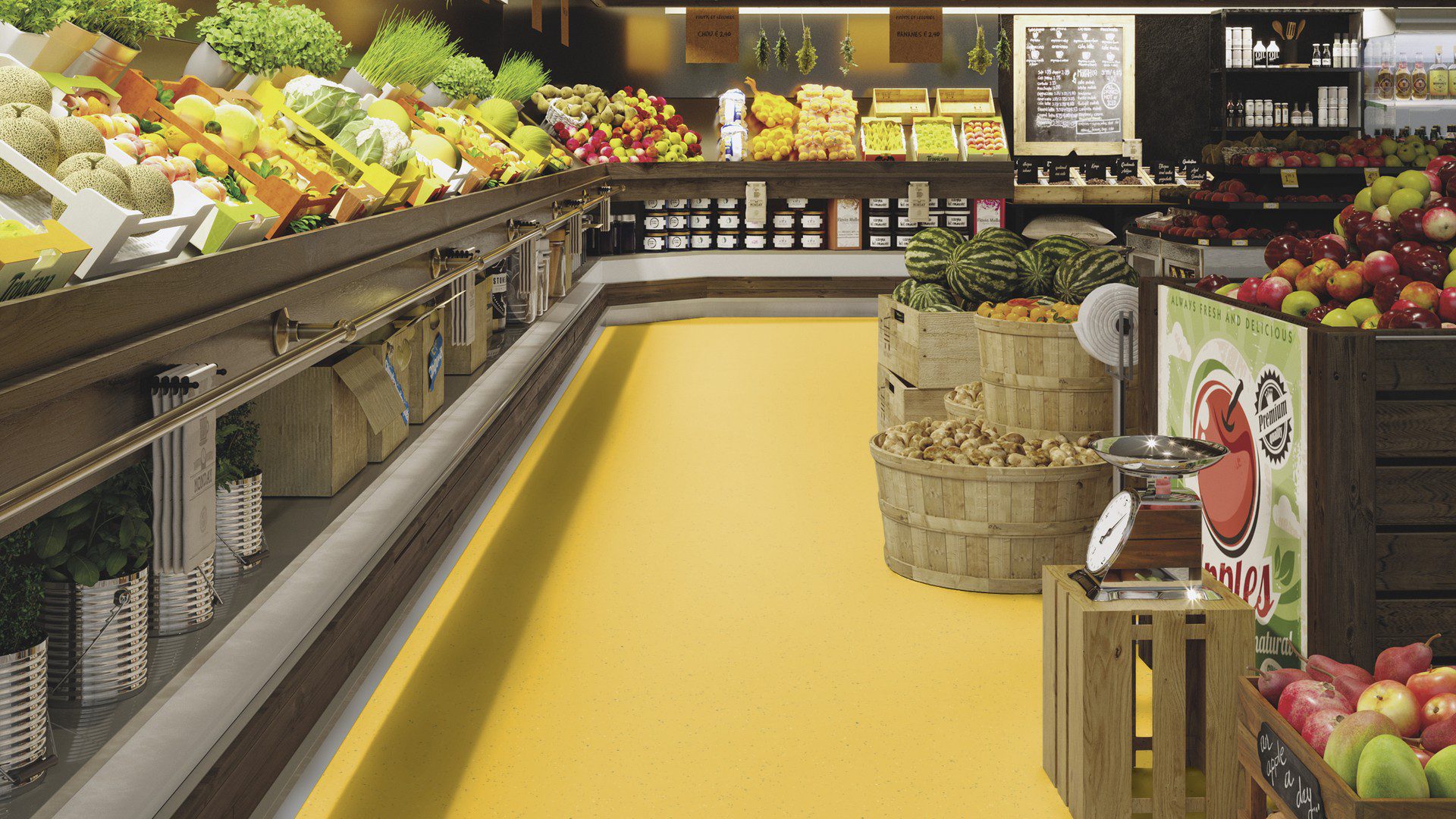 Линолеум Gerflor Lino Art Star 0001 Lemon Yellow – 5