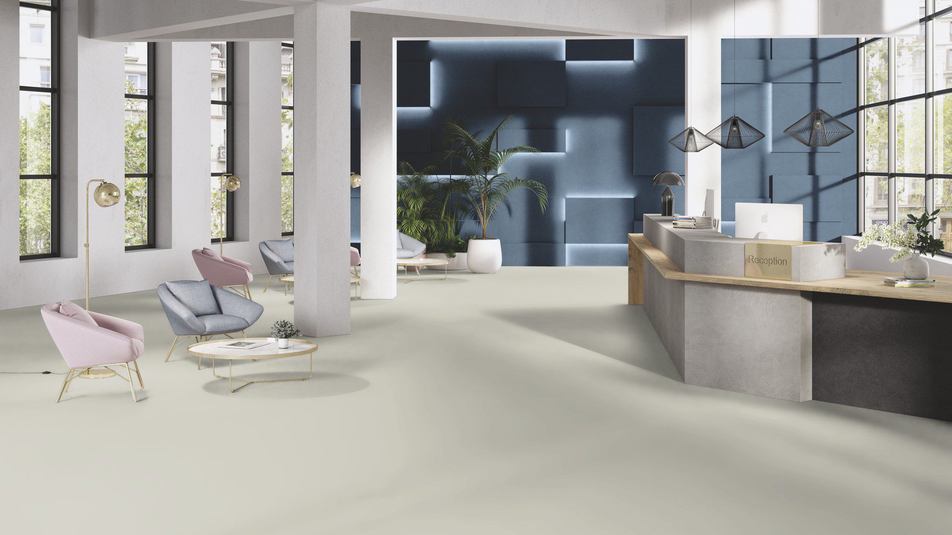 Линолеум Gerflor Uni Walton 0059 Frost Grey – 3