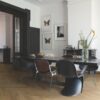 Vinüülparkett kalasaba quick-step pristine fall oak brown paigaldatud kontori põrandale