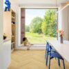laminate-floor-quick-step-impressive-design-nutmeg-oak Laminate floor Quick-Step Impressive Дизайн Nutmeg Oak installed on kitchen floor