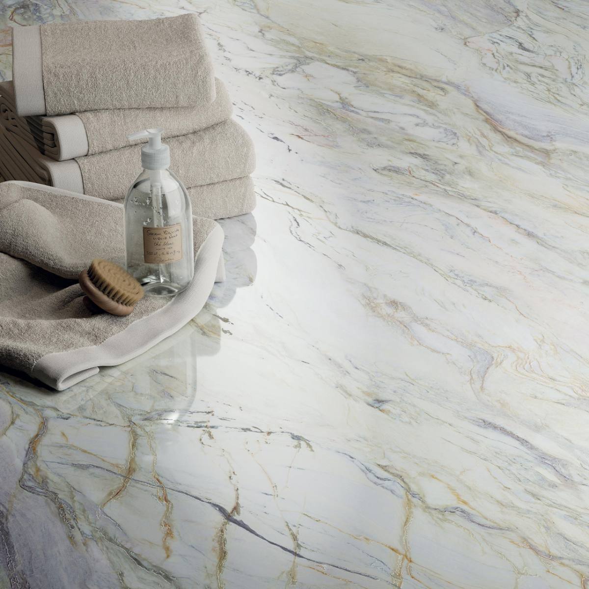 Керамическая плитка под мрамор ABK Sensi Nuance Quarzite Fusion, 120x120 см, 8,5 мм, полированная структурированная 3D (lux 3D) – 4