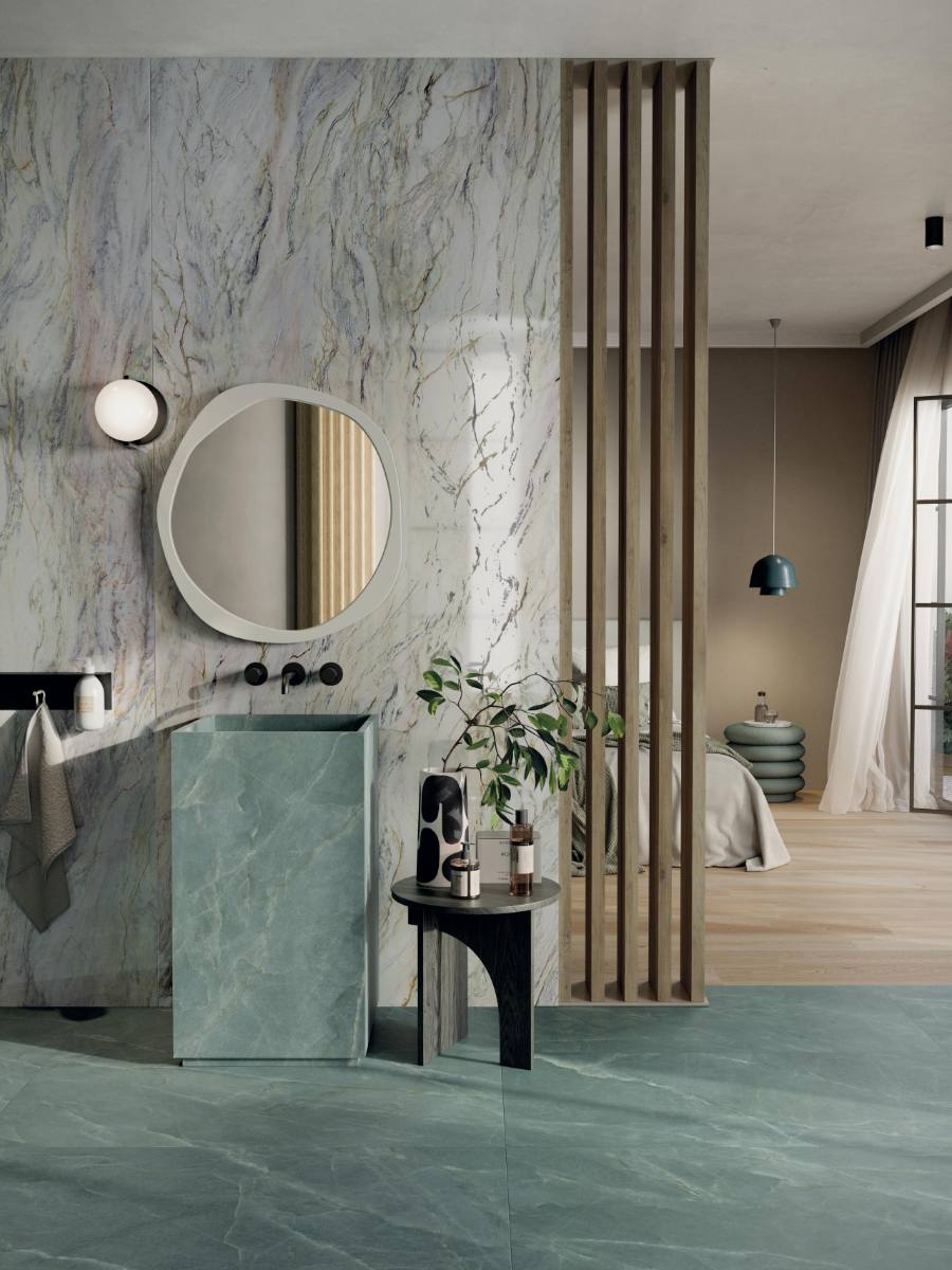 Керамическая плитка под мрамор ABK Sensi Nuance Quarzite Fusion, 120x120 см, 8,5 мм, полированная структурированная 3D (lux 3D) – 5
