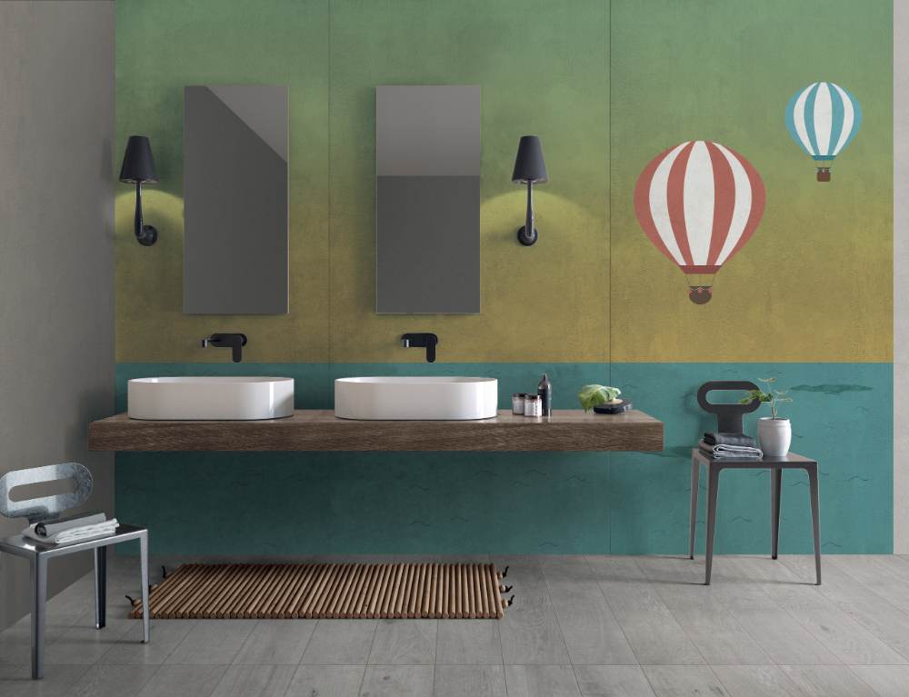 Крупноформатная декоративная плита с рисунком ABK Wide&Style Baloon A, 160x320 см, 6 мм, матовая