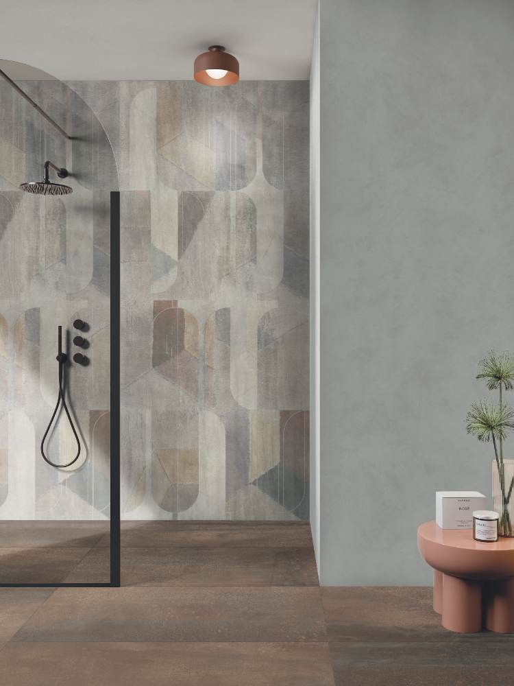 Крупноформатная декоративная плита с рисунком ABK Wide&Style Shapes, 120x280 см, 6 мм, матовая