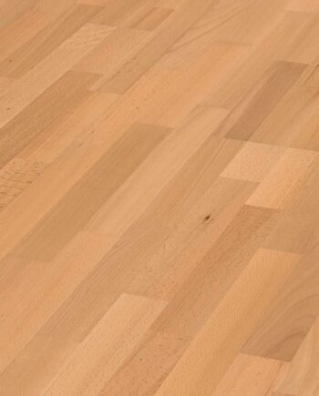 Буковый паркет Meister, Longlife PC 200, Steamed beech harmonious 09045, 3 полосы, 2400 x 200 мм, брашированная, ультраматовый лак