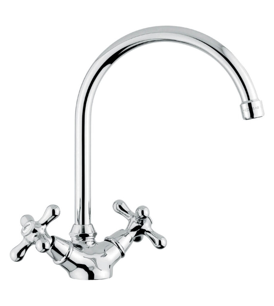Двухвентильный кухонный смеситель Emmevi Decò Classic 12417, хром Двухвентильный кухонный смеситель Emmevi Decò Classic 12417