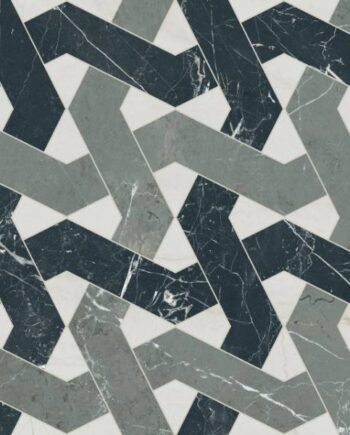 Керамогранит под мраморную мозаику ABK Sensi Fantasy Zigzag, 60x120 см, 8,5 мм, полированная структурированная 3D (lux 3D)