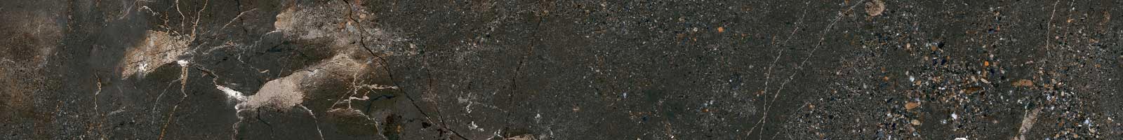 Полированная напольная плитка из керамогранита под камень Tau Mainstone Black Pol, 15x120 см, чёрный, ректифицированная