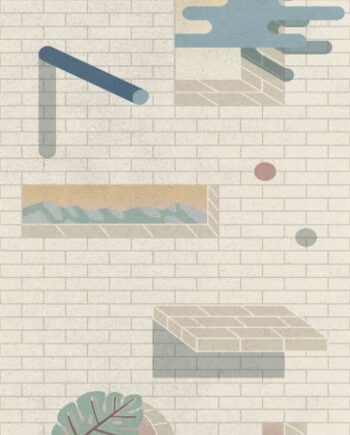 Крупноформатная декоративная плита с рисунком ABK Wide&Style Bricklane A, 160x320 см, 6 мм, матовая