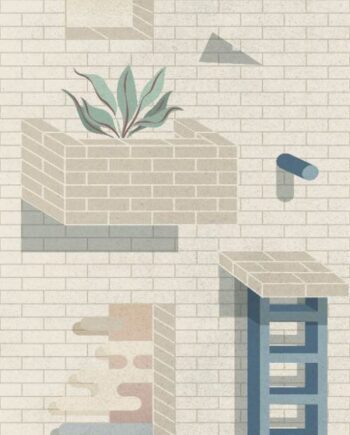 Крупноформатная декоративная плита с рисунком ABK Wide&Style Bricklane B, 160x320 см, 6 мм, матовая