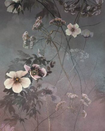 Крупноформатная декоративная плита с рисунком ABK Wide&Style Country Flowers Pink B, 120x280 см, 6 мм, матовая