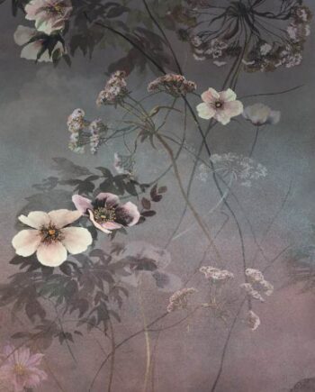 Крупноформатная декоративная плита с рисунком ABK Wide&Style Country Flowers Pink B, 160x320 см, 6 мм, матовая