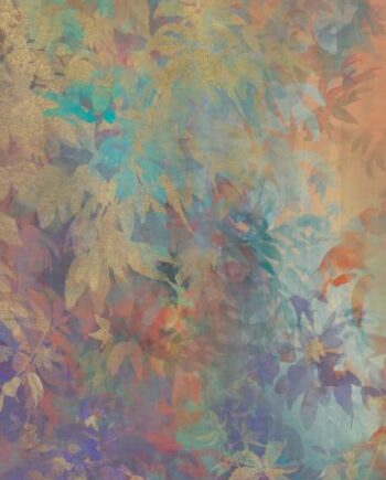 Крупноформатная декоративная плита с рисунком ABK Wide&Style Foliage Orange A, 120x280 см, 6 мм, матовая