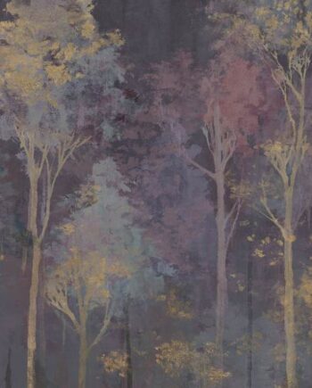 Крупноформатная декоративная плита с рисунком ABK Wide&Style Trees Purple A, 160x320 см, 6 мм, матовая