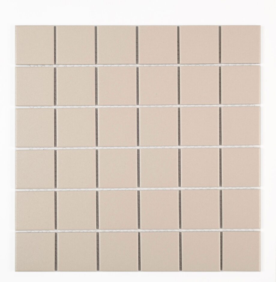 Противоскользящая керамическая мозаика Dover Beige 5x5, 30x30 см, 6 мм, бежевый