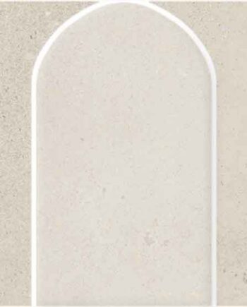 Мозаичная плитка из керамогранита под бетон Tau Detroit White Arco, 43,7x14,3 см, белый