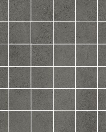 Мозаичная плитка из керамогранита под бетон Tau Integra Graphite 5x5, 30x30 см, графитовый