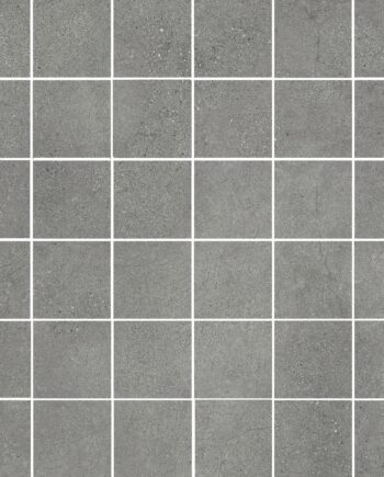 Мозаичная плитка из керамогранита под бетон Tau Integra Gray 5x5, 30x30 см, серый
