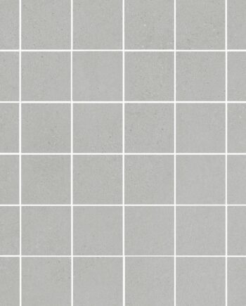 Мозаичная плитка из керамогранита под бетон Tau Integra Silver 5x5, 30x30 см, серебристо-серый