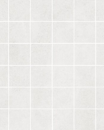 Мозаичная плитка из керамогранита под бетон Tau Integra White 5x5, 30x30 см, белый