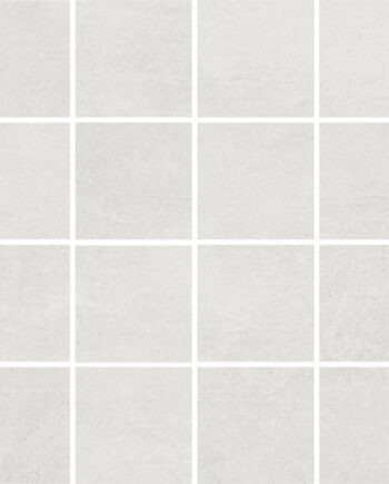 Мозаичная плитка из керамогранита под бетон Tau Lema White 7x7, 30x30 см, белый