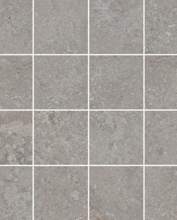 Мозаичная плитка из керамогранита под камень Tau Dorset Silver 7x7, 30x30 см, серебристо-серый