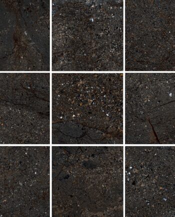Мозаичная плитка из керамогранита под камень Tau Mainstone Black 10x10 Pol, 30x30 см, чёрный
