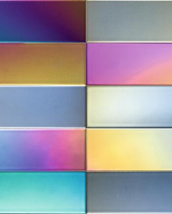 Настенная керамическая плитка с перламутровым эффектом Dune Flat Rainbow, 7,5x30 см, 8 мм, радужный