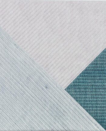 Настенная керамическая плитка с полосатым 3D-рельефом Dune Stripes Mix Denim, 25x25 см, 10 мм, джинсовый синий