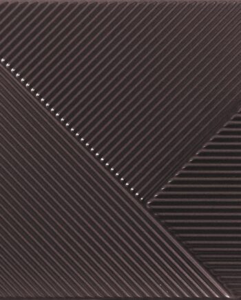 Настенная керамическая плитка с полосатым 3D-рельефом Dune Stripes Mix Mercury, 25x25 см, 10 мм, серебряный металлик