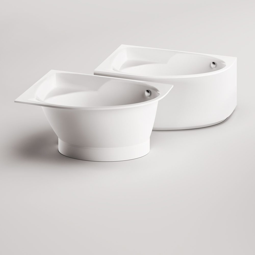Угловая ванна PAA TRE 150 D 150x100 cm, литьевой камень – 8
