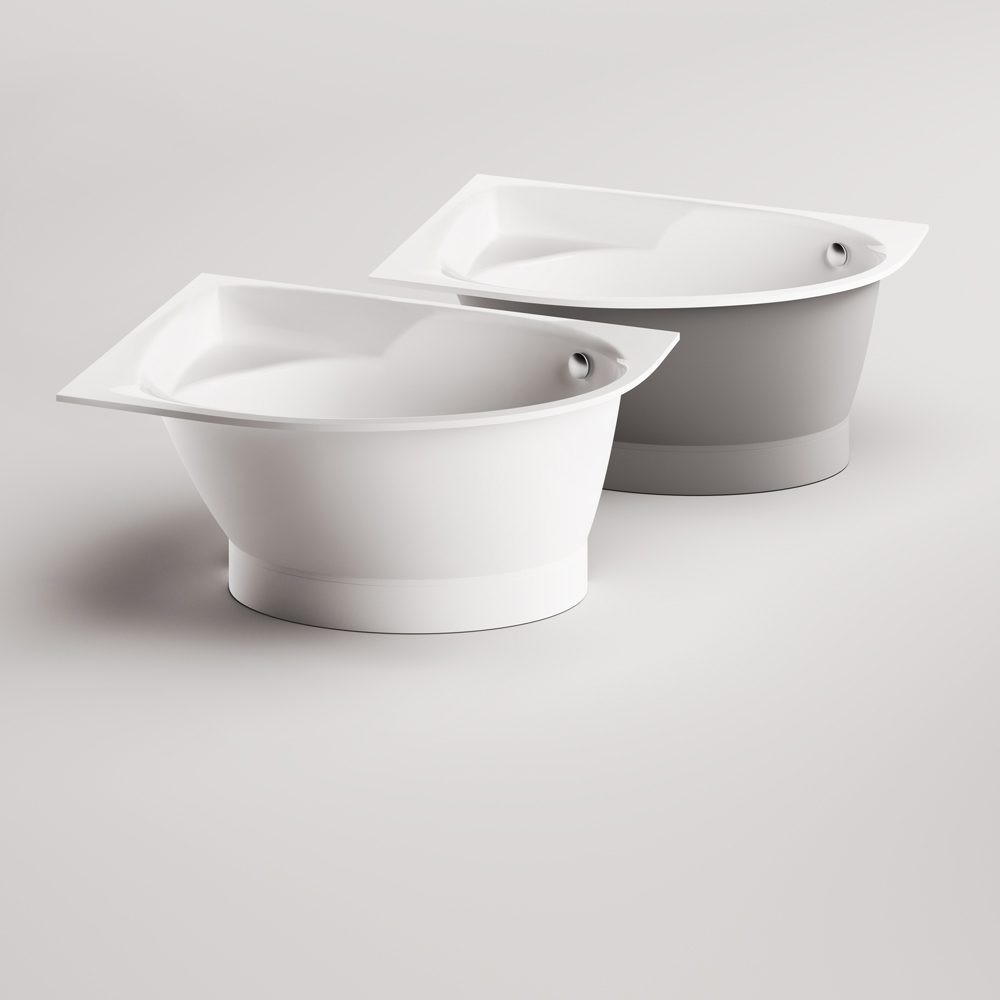 Угловая ванна PAA TRE 150 D 150x100 cm, литьевой камень – 9
