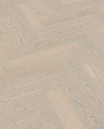 Паркет елочка дуб Meister Lindura Classic Arctic white Oak, брашированная, ультра матовый лак