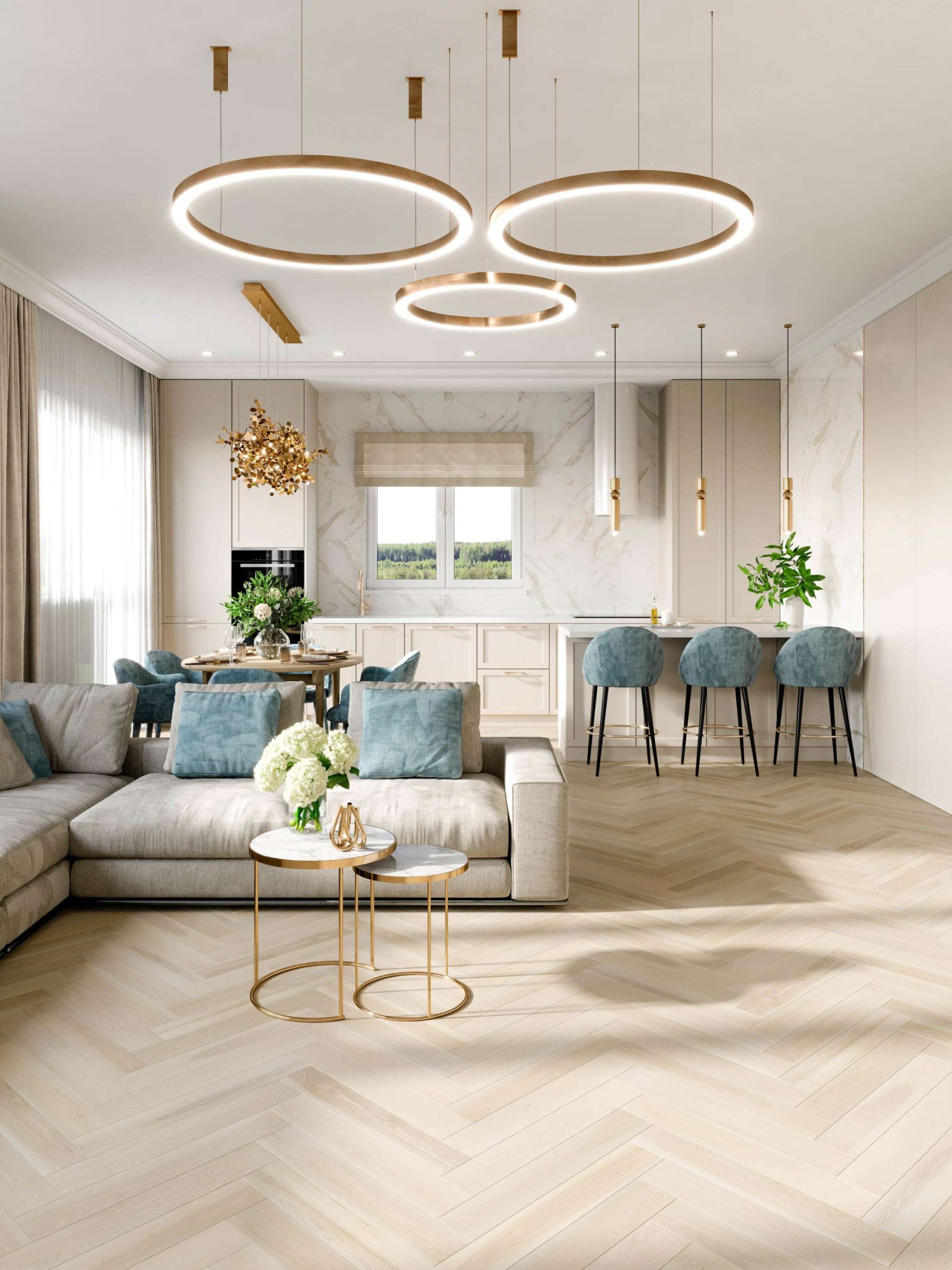 Паркет ёлочкой ясень Esta Elegant Frost Ivory Pores 600 мм экстраматовый лак – 2