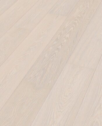 Паркетная доска Дуб Meister Lindura Natural polar white oak, брашированная, 1 полоса, матовый лак