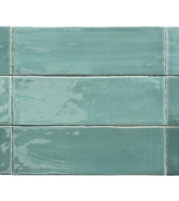 Рельефная настенная керамическая плитка под ручную работу Dune Tabarca Turquesa, 7,5x23 см, 9 мм, бирюзовый