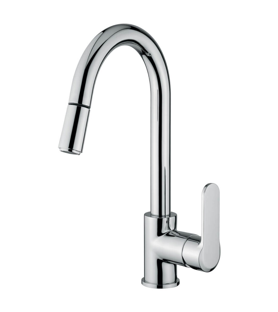 Смеситель для кухни Emmevi Nefer 77066 с выдвижной лейкой, хром Смеситель для кухни Emmevi Nefer 77066 с выдвижной лейкой