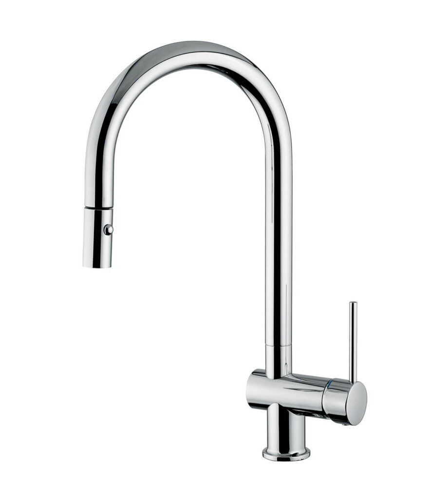 Смеситель для кухни Emmevi Piper 45076ES с выдвижной лейкой, хром Смеситель для кухни Emmevi Piper 45076ES с выдвижной лейкой