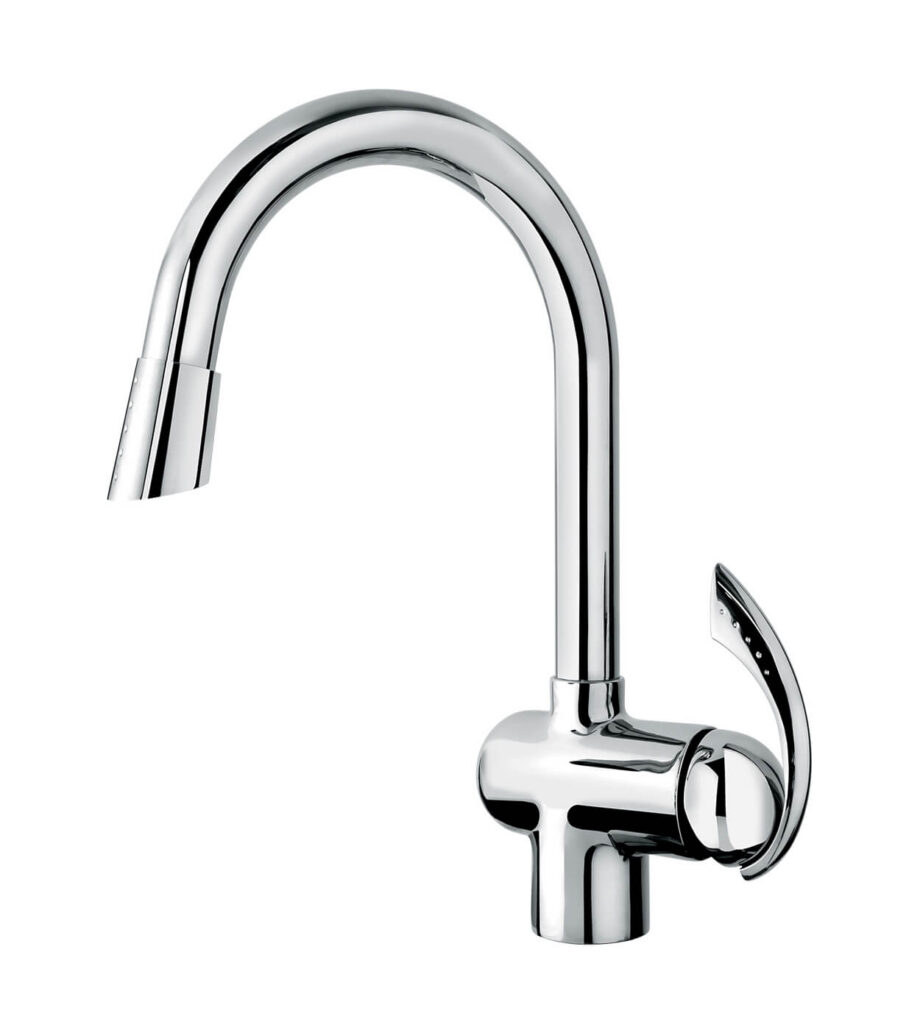 Смеситель для кухни Emmevi Ramses 72066 с выдвижной лейкой, хром Смеситель для кухни Emmevi Ramses 72066 с выдвижной лейкой