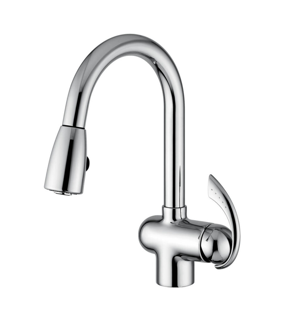 Смеситель для кухни Emmevi Ramses 72067 с выдвижной лейкой, хром Смеситель для кухни Emmevi Ramses 72067 с выдвижной лейкой