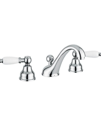 Смеситель для раковины на 3 отверстия Emmevi Decò Ceramic 121033 с донным клапаном