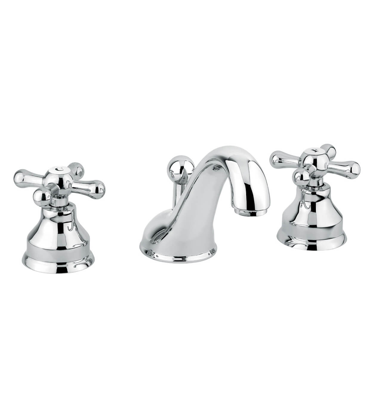 Смеситель для раковины на 3 отверстия Emmevi Decò Classic 12033 с донным клапаном