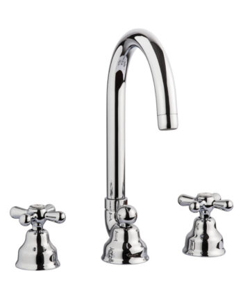 Смеситель для раковины на 3 отверстия Emmevi Decò Classic 12043 с донным клапаном