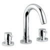 Смеситель для раковины на 3 отверстия Emmevi Piper 45033 с донным клапаном, хром Смеситель для раковины на 3 отверстия Emmevi Piper 45033 с донным клапаном