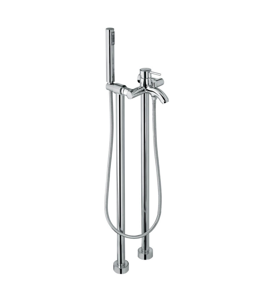 Смеситель для ванны на напольных стойках Emmevi Piper 4500128 с ручным душем, хром Смеситель для ванны на напольных стойках Emmevi Piper 4500128 с ручным душем