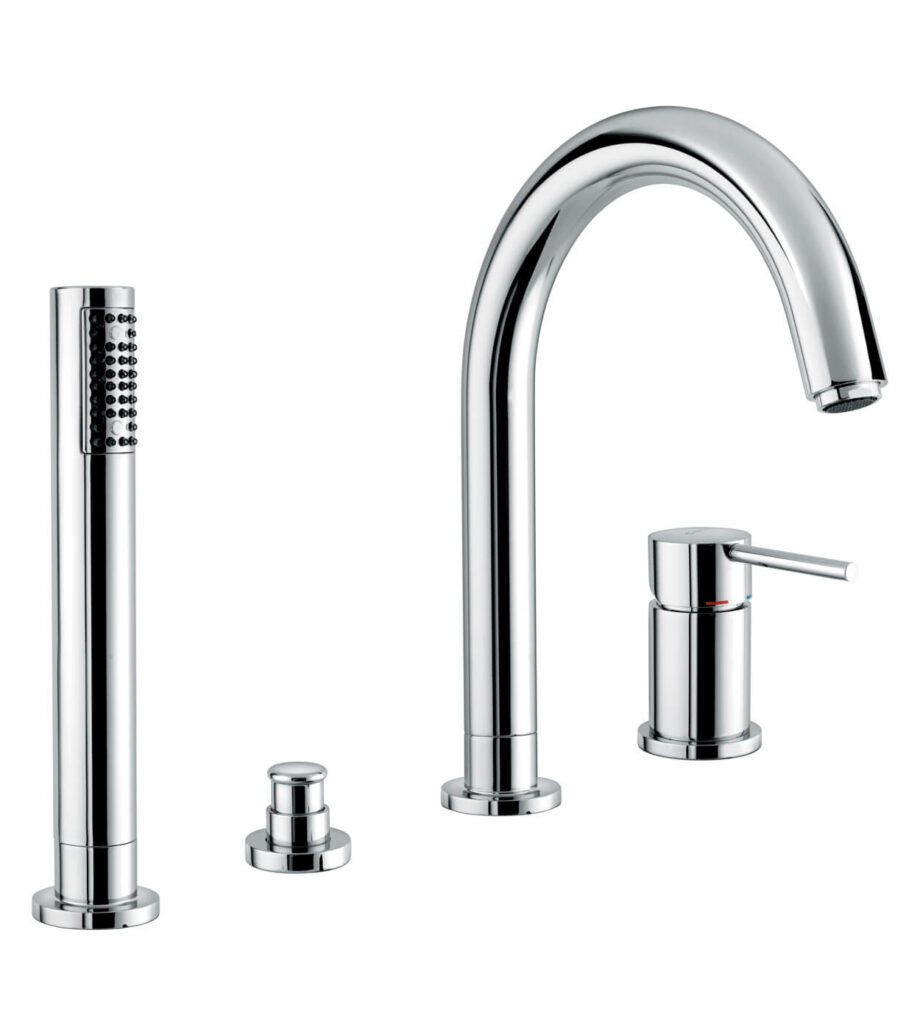 Смеситель на борт ванны Emmevi Piper 45120, 4 отверстия, хром Смеситель на борт ванны Emmevi Piper 45120, 4 отверстия