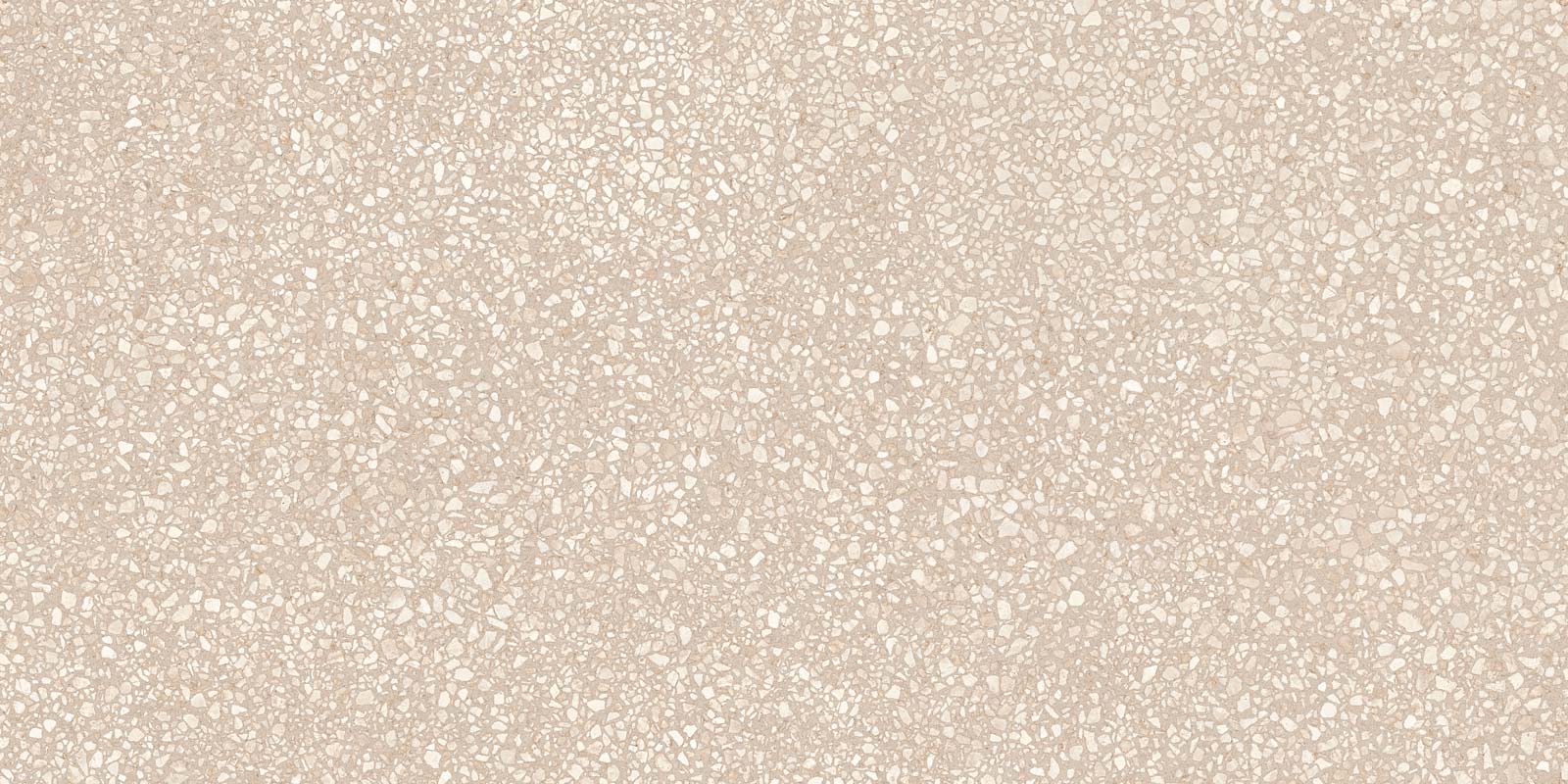 Матовая напольная плитка из керамогранита под терраццо Tau Portobello Sand, 60x120 см, песочный, R10, ректифицированная