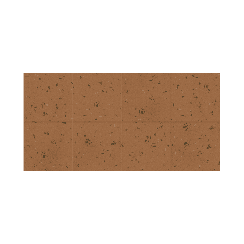 Цветная плитка из керамогранита под терраццо Dune Fragmenta Terracota, 20x20 см, 9 мм, эффект ручной росписи, Soft&Safe, R10